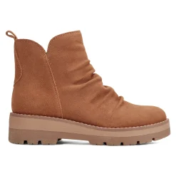 Outlet Earth Shoes Yonder Waterproof Ruched Lug Sole Casual Booties Medium Natural