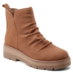 Outlet Earth Shoes Yonder Waterproof Ruched Lug Sole Casual Booties Medium Natural
