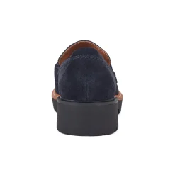 Online Earth Shoes Zalor Round Toe Lug Sole Casual Slip-on Loafers Dark Blue