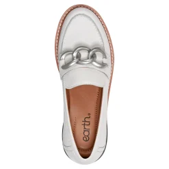 New Earth Shoes Zalor Round Toe Lug Sole Casual Slip-on Loafers Ivory