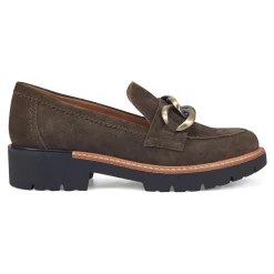Online Earth Shoes Zalor Round Toe Lug Sole Casual Slip-on Loafers Dark Gray