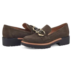 Online Earth Shoes Zalor Round Toe Lug Sole Casual Slip-on Loafers Dark Gray