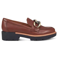 New Earth Shoes Zalor Round Toe Lug Sole Casual Slip-on Loafers Medium Brown