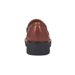 New Earth Shoes Zalor Round Toe Lug Sole Casual Slip-on Loafers Medium Brown