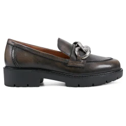 Sale Earth Shoes Zalor Round Toe Lug Sole Casual Slip-on Loafers Dark Brown
