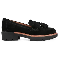 Clearance Earth Shoes Zimm Round Toe Lug Sole Casual Slip-on Loafers Black