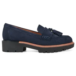 Clearance Earth Shoes Zimm Round Toe Lug Sole Casual Slip-on Loafers Dark Blue