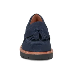 Clearance Earth Shoes Zimm Round Toe Lug Sole Casual Slip-on Loafers Dark Blue